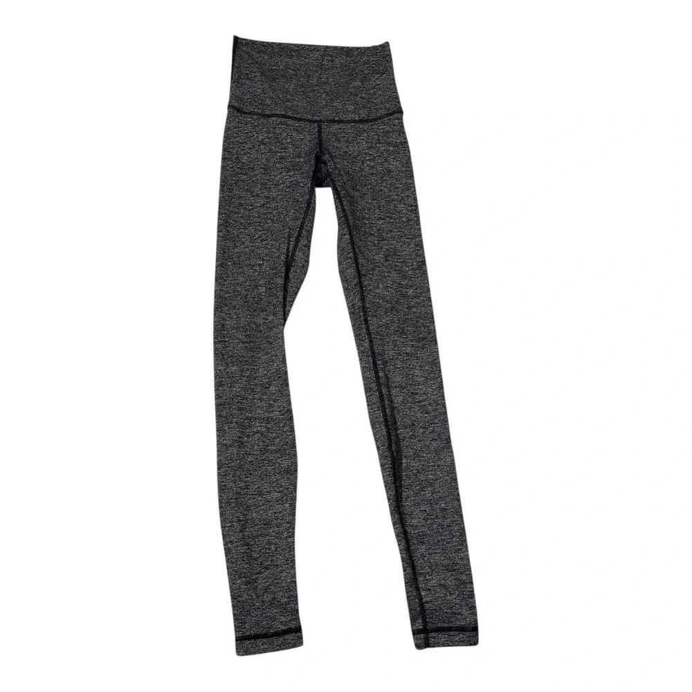Lululemon Wunder Under‎ Hi-Rise Align Leggings Heathered Black Athletic Workout